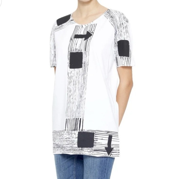 Edeline Lee Raw Graffiti Screen-Printed Organic Cotton T-Shirt - Picture 3 of 6